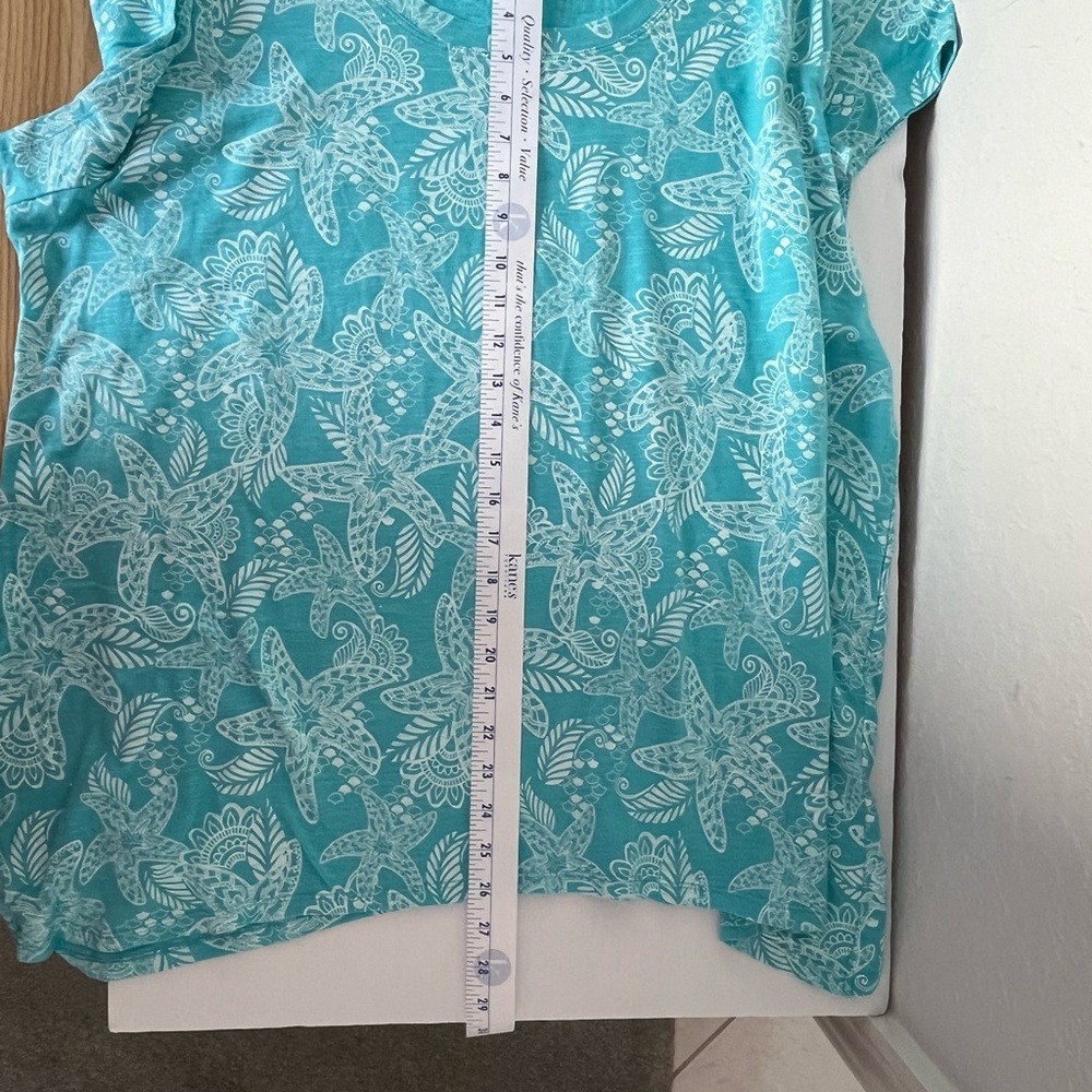 Palm Grove Woman Mint Green Seashell Top Size 3X NWO Tags - Picture 11 of 12